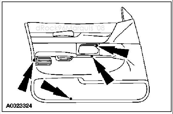 1997 crown victoria driver door panel